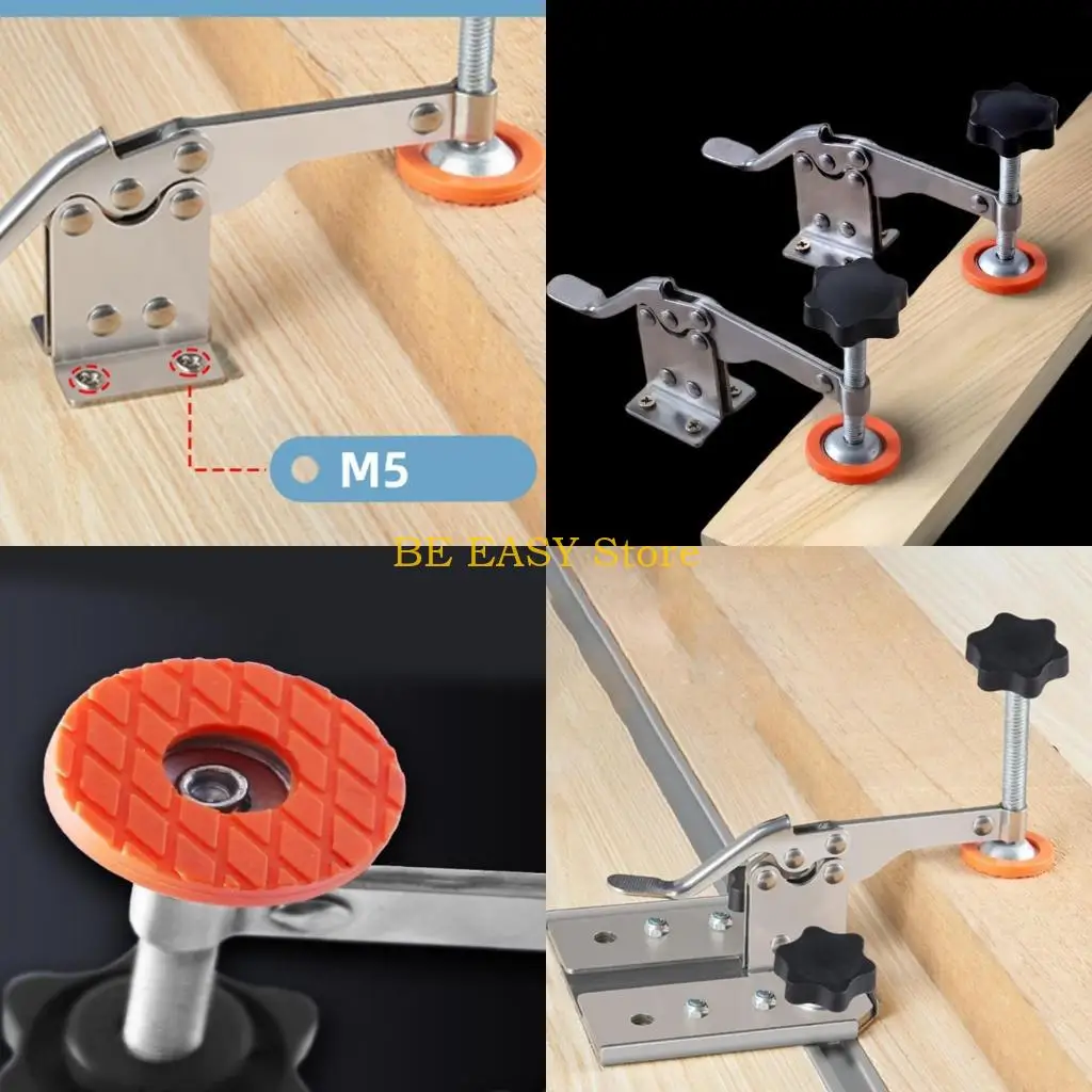 

E28F быстроразъемный зажим, горизонтальный металлический зажим, зажимной инструмент из нержавеющей стали для деревообработки,