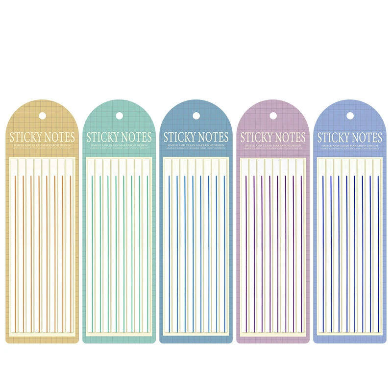 1pcs Slim Index Stickers Set 160 Sheets PET Color Memo Sticky Notes Tag Book Spot Marker Office School