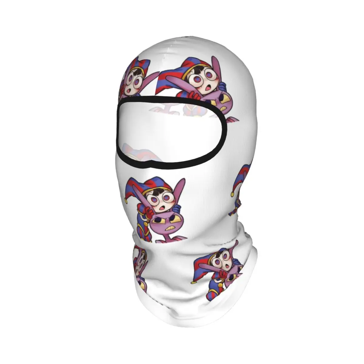 Pomni Tadc Jax The Amazing Circus Breathable Thin Balaclava Full Face Mask Sun Protection Neck Gaiter For Motorcycle Cycling