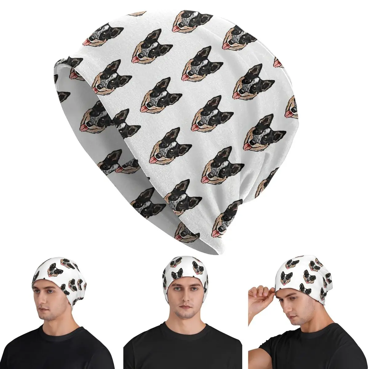 

Australian Cattle Dog Lover, Blue Heeler Love Skullies Beanies Hats Warm Autumn Cap Knitted Bonnet Caps for Men Women Adult