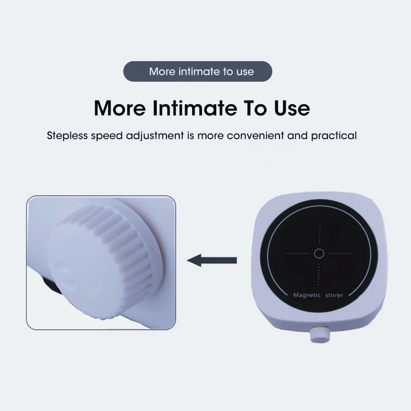 Magnetic stirrer, kitchen liquid mixing mini laboratory stirrer, portable stirring rod stirring plate 4000RPM, 1L capacity