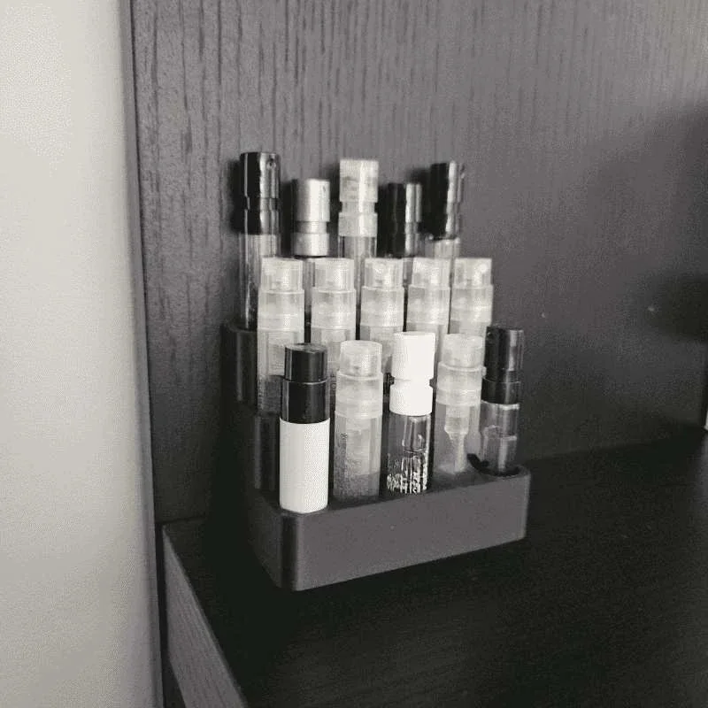 3 Tier Bottle Display Rack 12mm Hole Cosmetic Vial Holder Perfume Spray Organizer Desktop Stand for Mini Fragrance Bottles