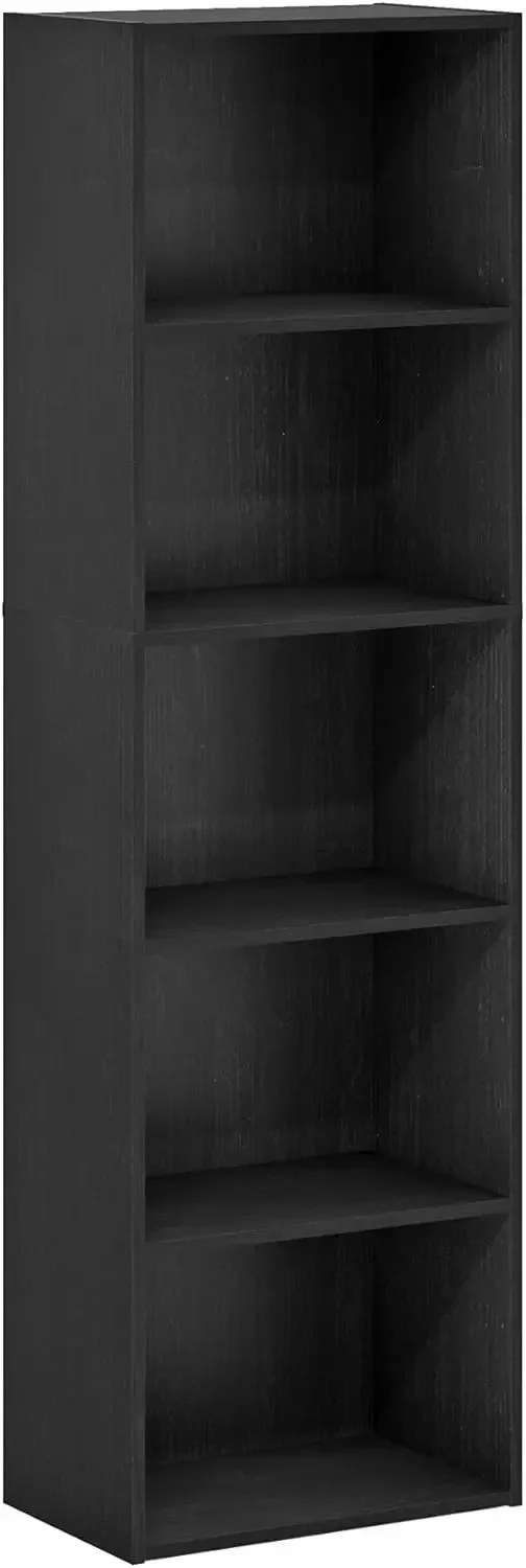 Luder Bookcase / Bookshelf / Storage Shelves, 5-Tier, Blackwood