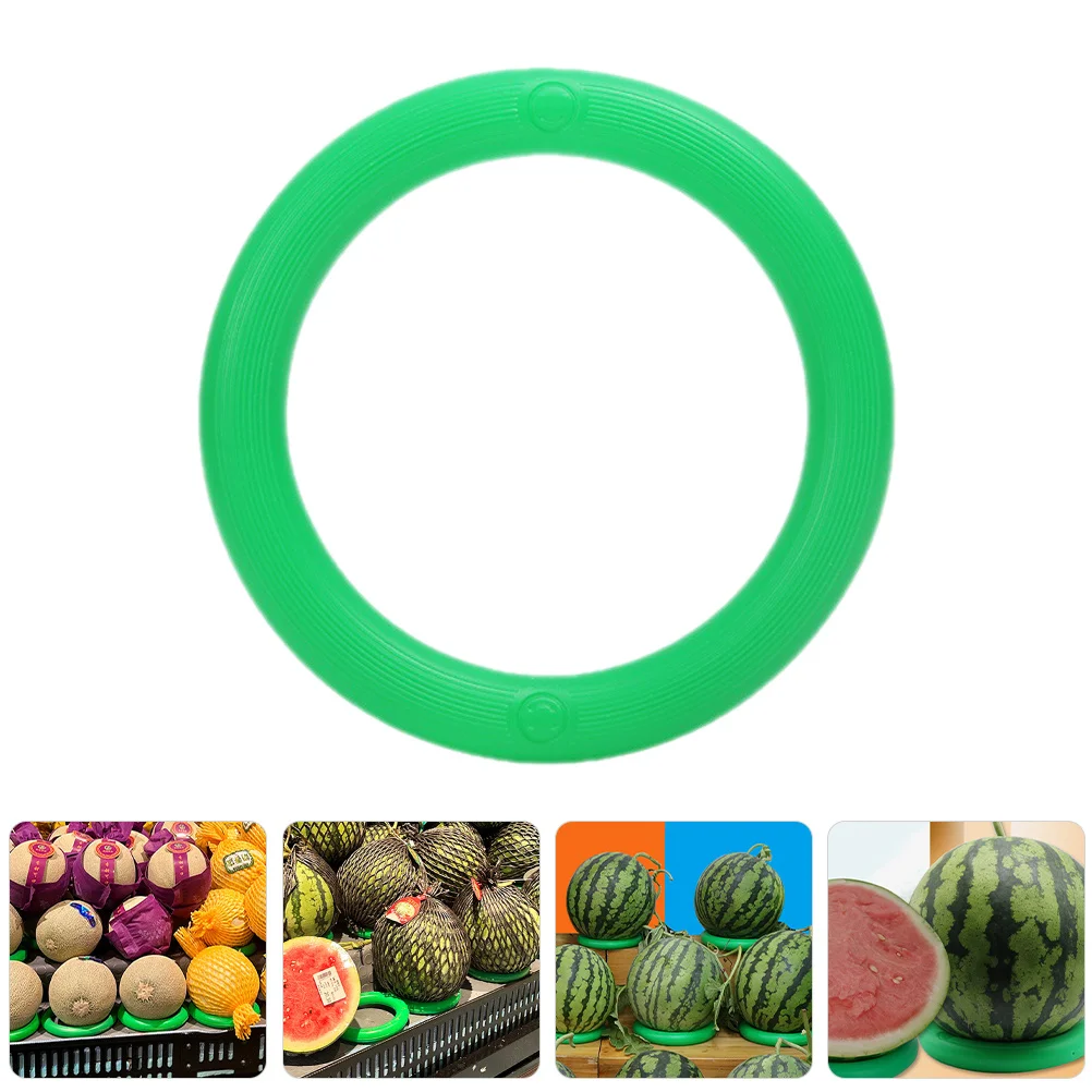 12 قطعة حامل حلقة عرض الفواكه البلاستيكية حامل الفاكهة غير القابل للانزلاق لقاعدة عرض السوبر ماركت المستديرة