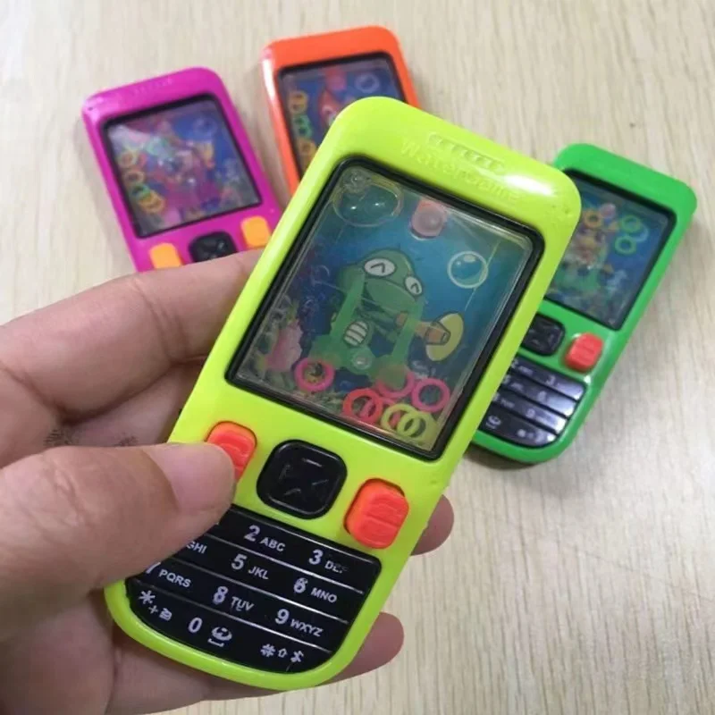 10pcs Handheld Game Console Water  Circle Game Intellectual Toy Creative Cartoon Style Fun Toy Children Birthday Gift