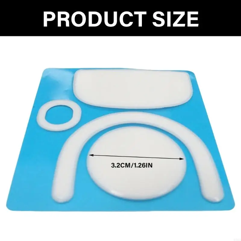 1Set para GPROX Superlight 2 pies ratón Patinas ratón Patinetes mouse Bordes curvos