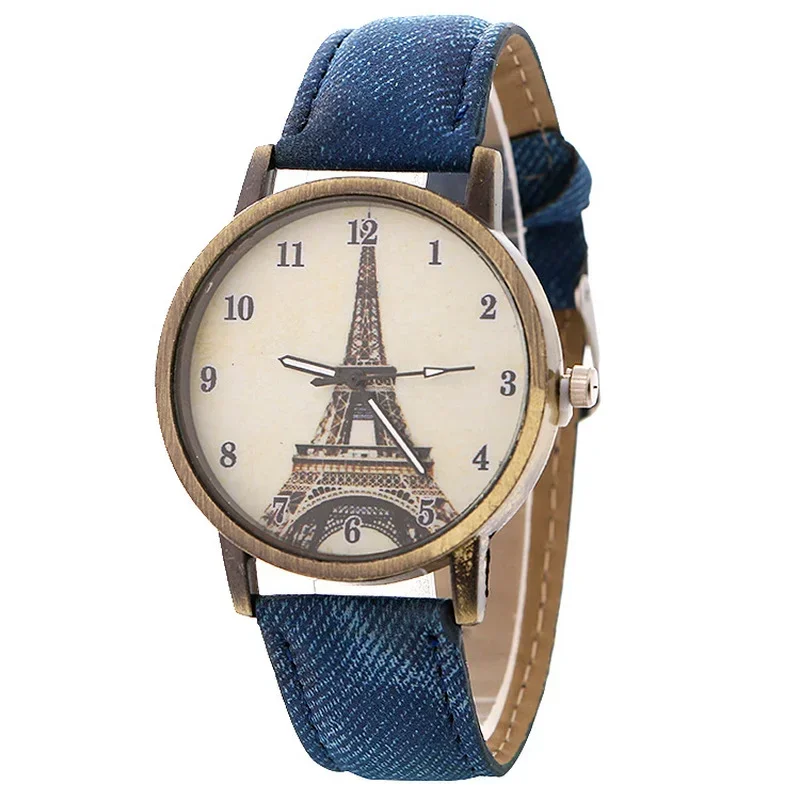 Ladies Fashion Watch Student Denim Vintage Watch Digital Student Casual Canvas Strap Fashion Watches for Women Relógio Feminino