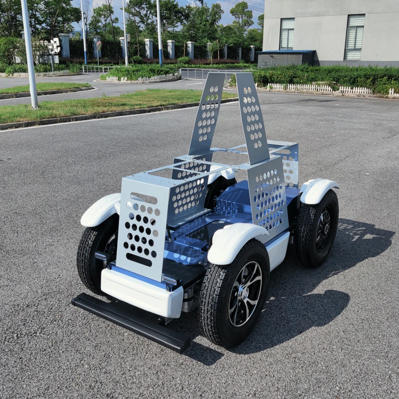 หุ่นยนต์ไร้คนขับควบคุมลวดแชสซีการพัฒนารอง UGV การสอนการวิจัยและการพัฒนารถ ROS รับน้ําหนัก 250 กก