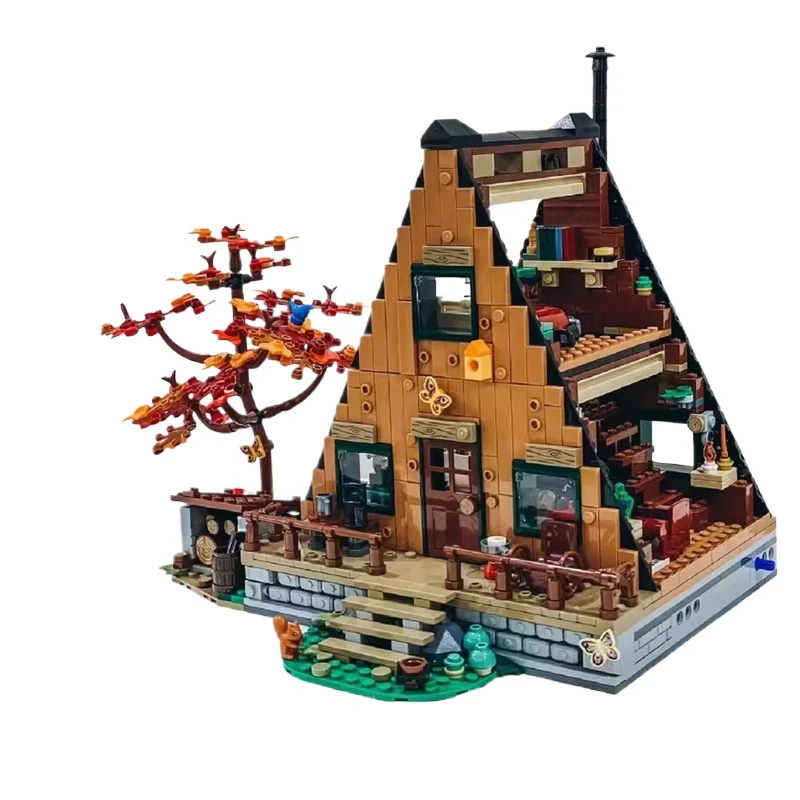 2082 Stuks A-type Huis Model Bouwstenen Desktop Decoratie Street View Speelgoed Kinderen Verjaardag Kerstcadeaus Compatibel 21338