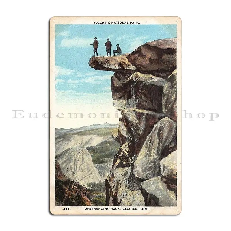 Overhanging Rock Glacier Point Yosemite National Park California Metal Plaque Poster Personalized Designing Tin Sign Poster