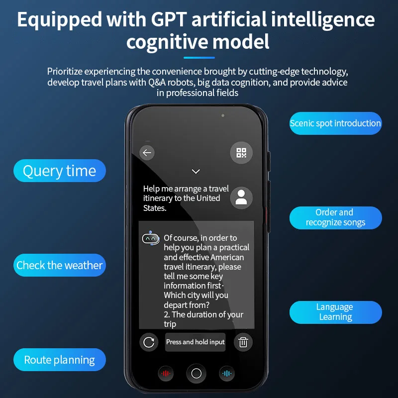 D8 Intelligent Voice Translator Offline Photo Gpt multilingue grande schermo 144 traduzione in lingua 18 traduzione Offline