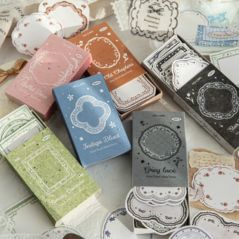 

6 стилей, 30 шт./пакет, спичечный ящик, липкие заметки-тихий остров пустыни, серия INS, ретро-наклейки для ноутбука, сделай сам, дневник, блокнот, календарь