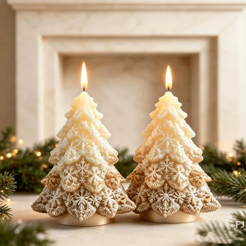 [YU]3D Christmas Tree Creative Candle Silicone Molds DIY Modeling Molds Cameo Modeling For Home Craft Making