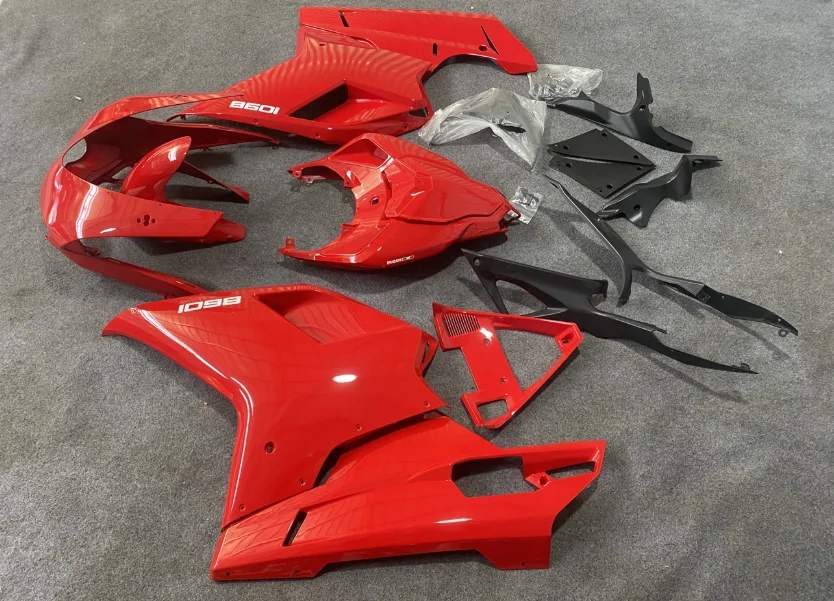 NUOVI Kit Carene in ABS Compatibili con DUCATI 848 1098 1198 1098S 1198S Set Carrozzeria Personalizzato Rosso