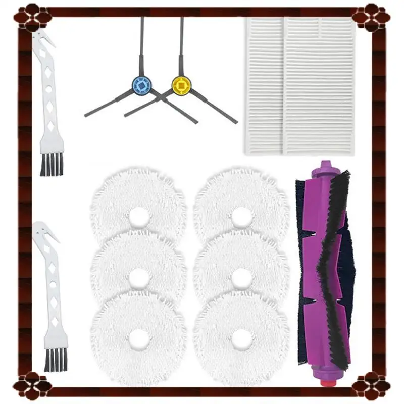 24-часовая доставка для аксессуаров для подметальных машин Midea V12 — сменная основная щетка, боковая щетка, фильтр и комплект салфеток для чистки