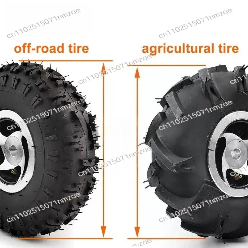 

10 Inch Wheel Hub Cart 250W Motor with Wireless Remote Control 4WD 1000W Electric Four Drive Kit 4.10-4 Off-road Tires