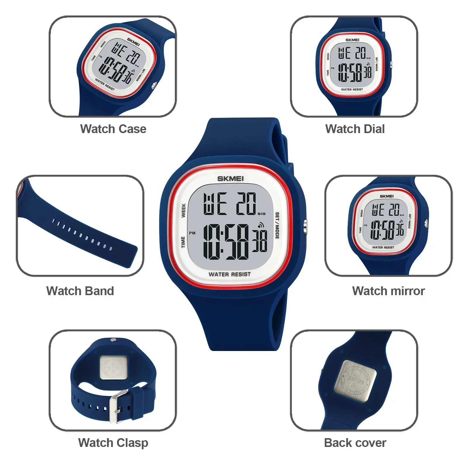 SKMEI 2290 Stopwatch Digitale Sporthorloges Herenmode 5 Bar Waterdicht Horloge Voor Tienerjongens en Meisjes Cool Vitality