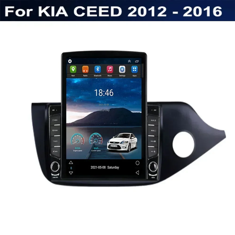 Dla Tesla Style 2Din Android 13 Radio samochodowe dla KIA CEED 2012-2016 RHD Multimedialny odtwarzacz wideo GPS Stereo Carplay DSP RDS Kamera