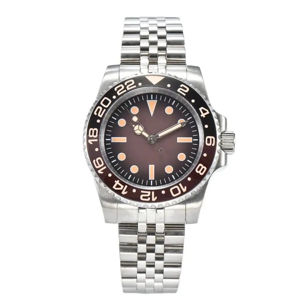 

PARNSRPE 40MM NH35 20bar Men's automatic diving watch Bracelet 3.8 Crown sapphire crystal Luminous pointer