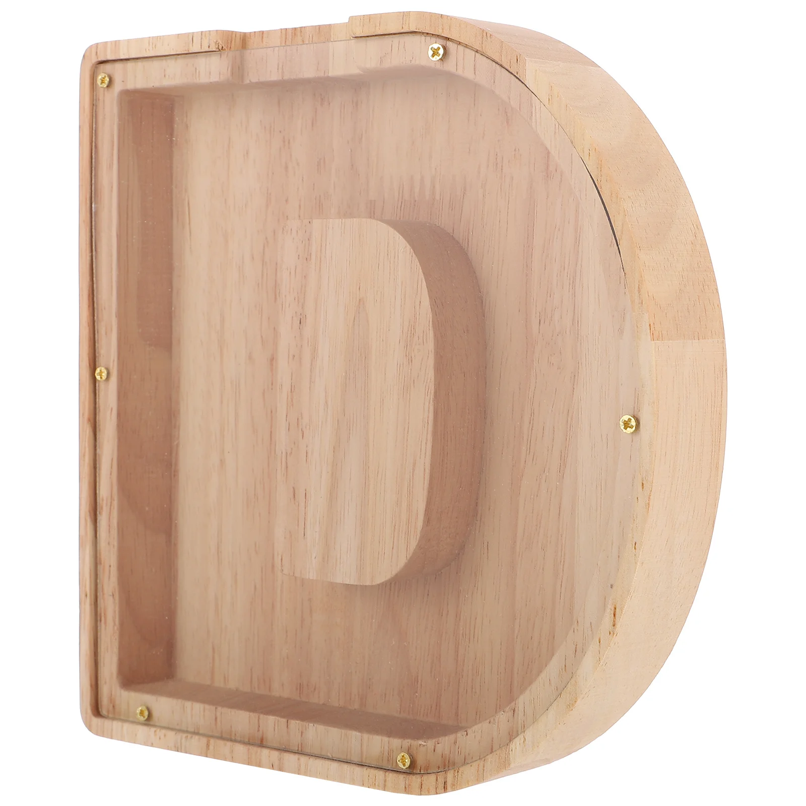 

Alphabet Money Box Unique Wooden Piggy Bank Desktop Saving Pot Transparent Coin Bank Gift Alphabet Money Box Coins Container