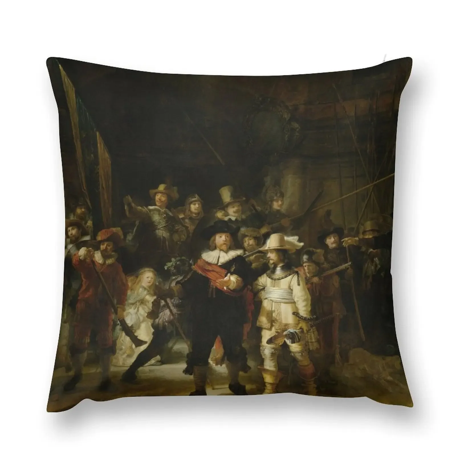 The Night Watch by Rembrandt Throw Pillow Decorative Cushions For Living Room Christmas Pillow Ornamental Pillow