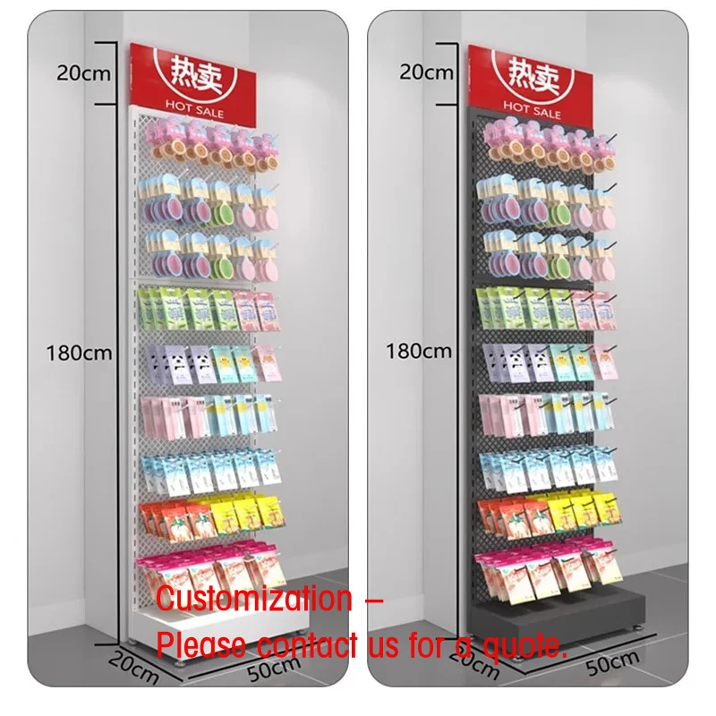 

custom.Modern Detachable Nakashima Shelf Display Rack Supermarket Cosmetics Mall Snack Table or Display Cabinets