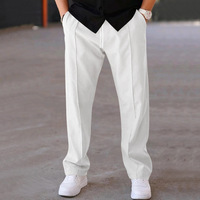 2025 New Men White Straight Thin Pants Fashion Loose Trousers Casual Draped American Oversize Long Leg Pant Male Streetwear