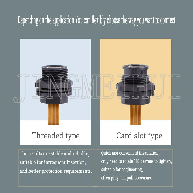 Type-C connector Snap-on waterproof to USB3.0 male plug socket with cable PCB board type double female IP67