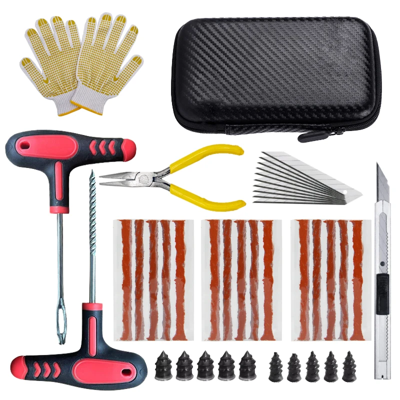 Motorcycle Tire Repair Kit car Puncture Plug Tools Tyre Puncture Emergency for Tire Strips Stirring Glue Repair Tool Kit