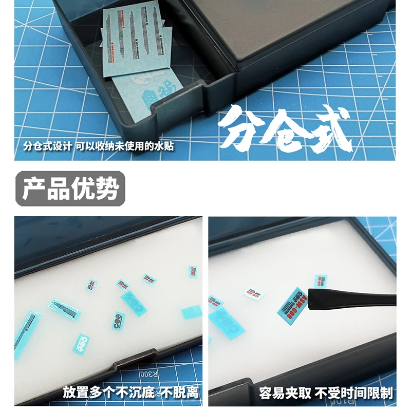 Model&Tool MS-068 Water Transter Printing Paper Box,Model Decal Water Paste Box,with Tweezer and Sponge