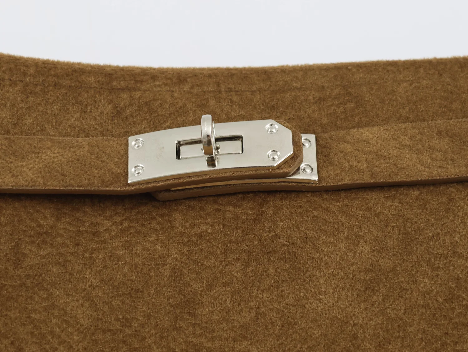 KONDALA Damen Herbst-Chic-Rock mit Gürtel aus Kunstwildleder, Vintage Kurzrock für den Alltag, 2026 Herbst-Winter Trendiger Eleganter Rock mit hoher Taille – Detail 6