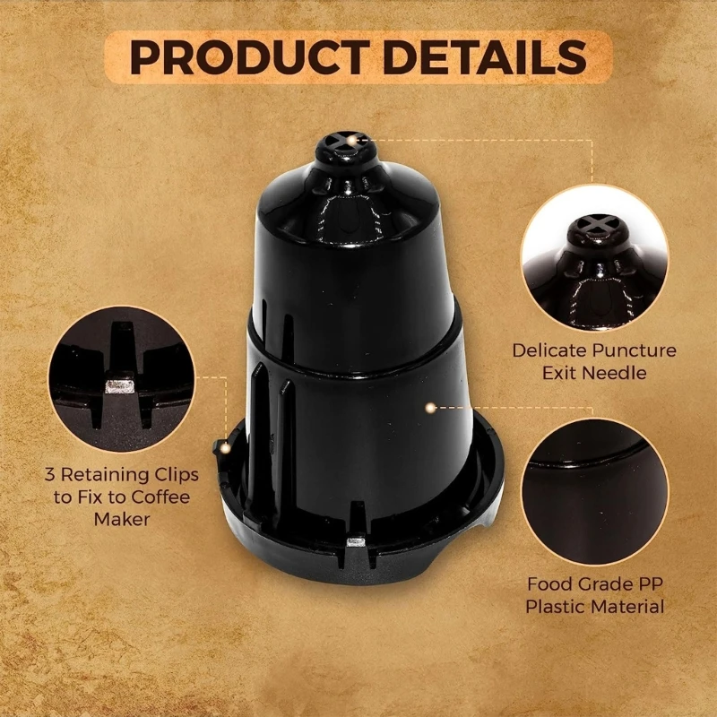 Holder & เข็มเปลี่ยนสำหรับK Cup Podเครื่องชงกาแฟรุ่นK45 K75 K77 K79 B30 B40 b50 B70 K31 Dropshipping
