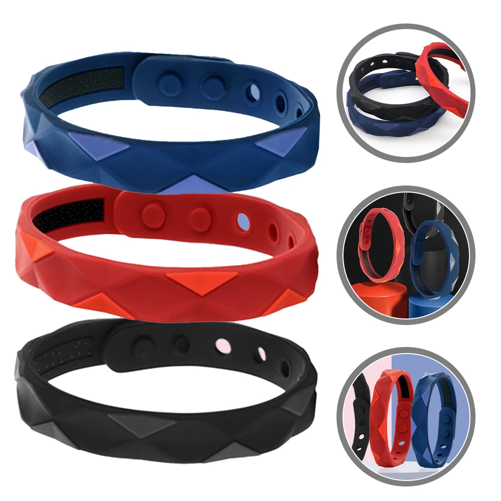 

3 Pcs Anti-static Bracelet Sports Exercise Wristband Fitness Radiation Protection Energy Silicone Silica Gel Strap Lovers