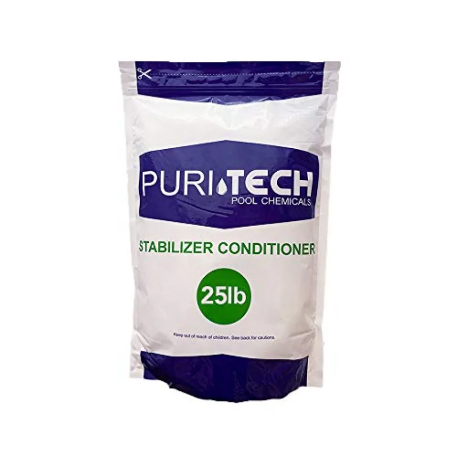 

PuriTech Stabilizer Conditioner Cyanuric Acid UV Protection for Swimming Pools and Spas 25lbs - Ideal for Maintaining Chlorine
