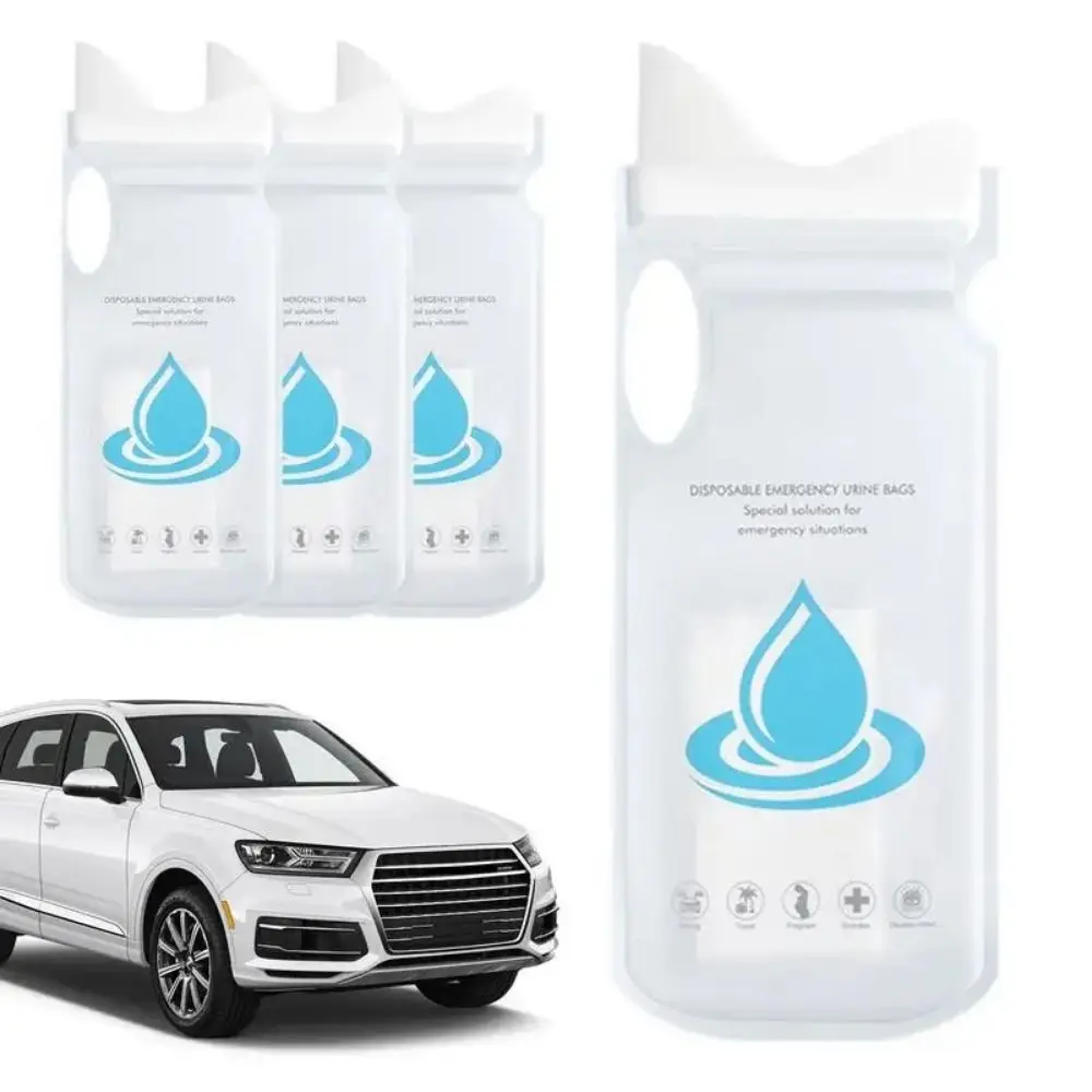 1/4Pcs 700ML Durable Disposable Car Urinary Bag Large Capacity Leak-proof Vomit Bags Emergency Mobile Toilets Urinal Unisex