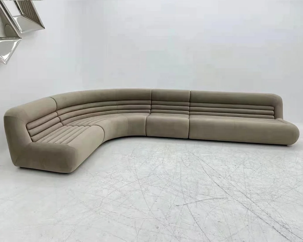^Hotel Designer Modern Fabric Living Room Module Combination Corner Sofa Set