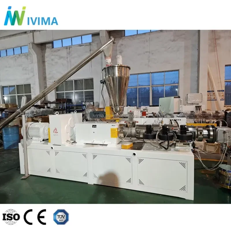 WPC Door Frame Profile Twin Screw PLC Controlled Production Line / PVC Wood Floor Making Machine