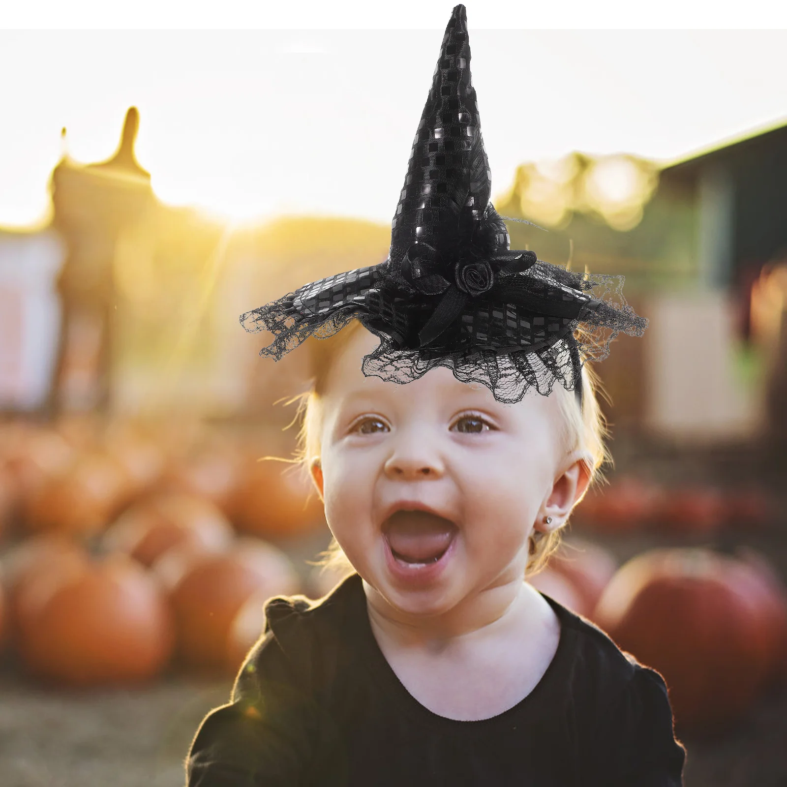 

Witch Hat Headband Halloween Hair Accessories Black Durable Party Cap Unique Style Eye Catching Kids Friends Gift