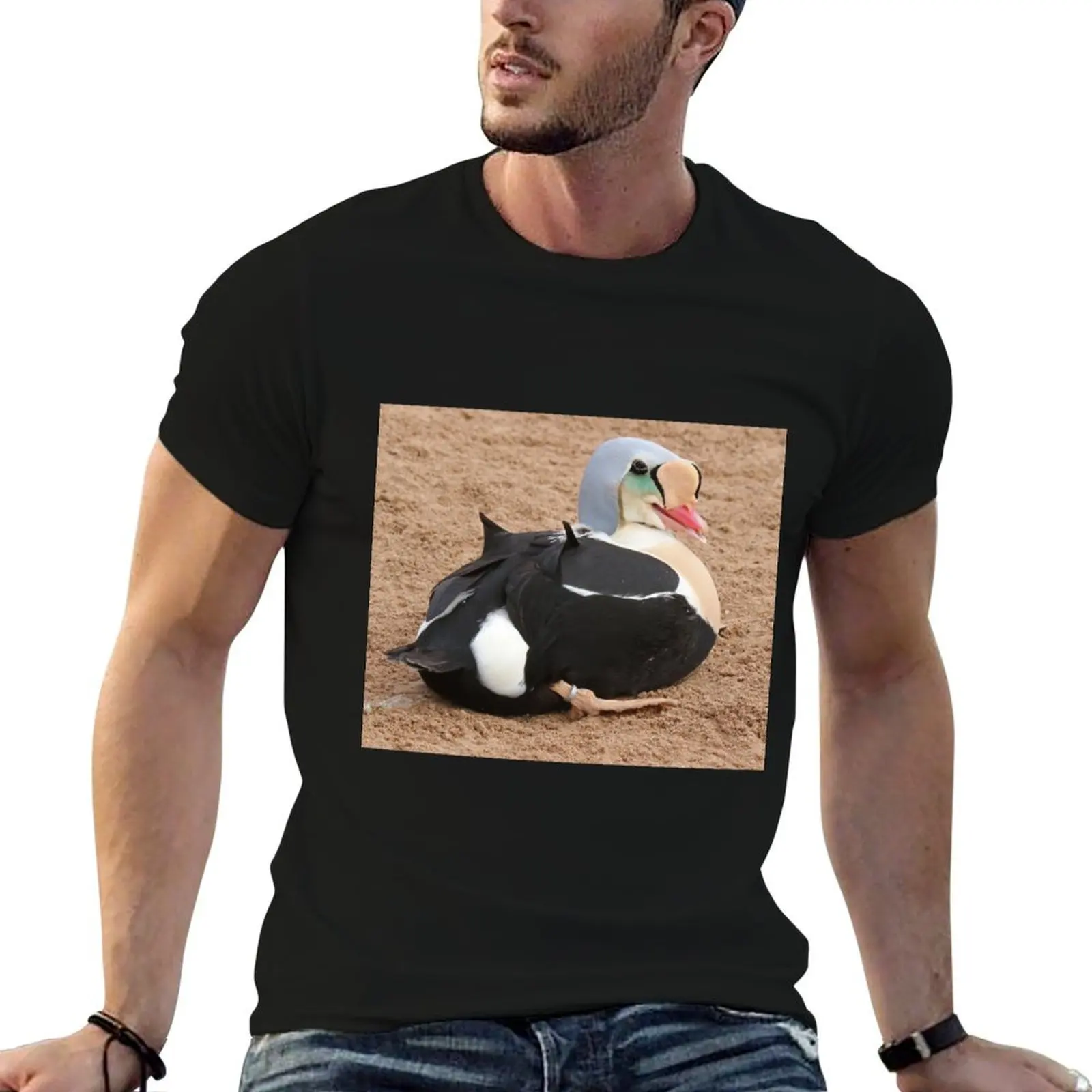 Camiseta King Eider para hombre, camiseta de algodón pesado para hombre, camiseta gráfica de lujo para hombre, camiseta