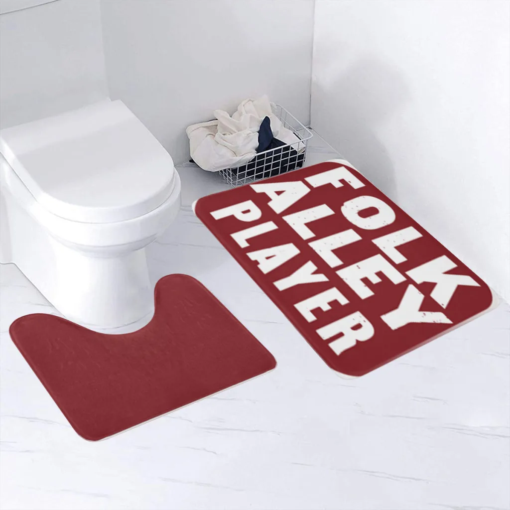 

2 Pieces Bathroom Rug Set (Toilet Mat,Carpet) Hint language Durable Ultra Soft Non-Slip Washable Absorbent