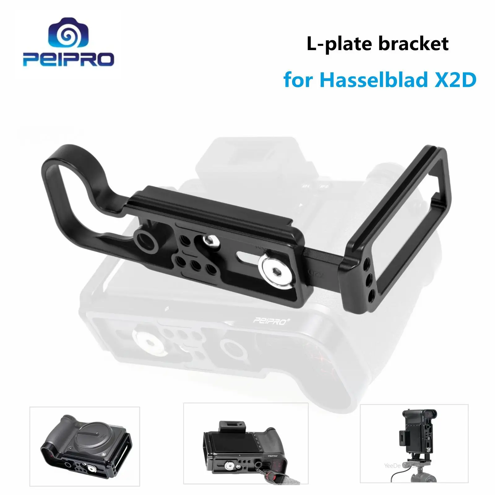 Impugnatura per fotocamera con staffa a L a sgancio rapido PEIPRO per fotocamere Hasselblad X2D 44 Impugnatura per fotocamera con staffa a L a sgancio rapido PEIPRO per fotocamere Hasselblad X2D 44