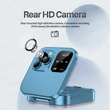 SERVO i16 PRO 4G LTE Mini výklopný mobilní telefon Dual SIM Pohotovostní režim Nahrávání hovorů Rychlá volba FM rádio 1,77 10 nejlepší prodej mobilní aplikace QUP - №1