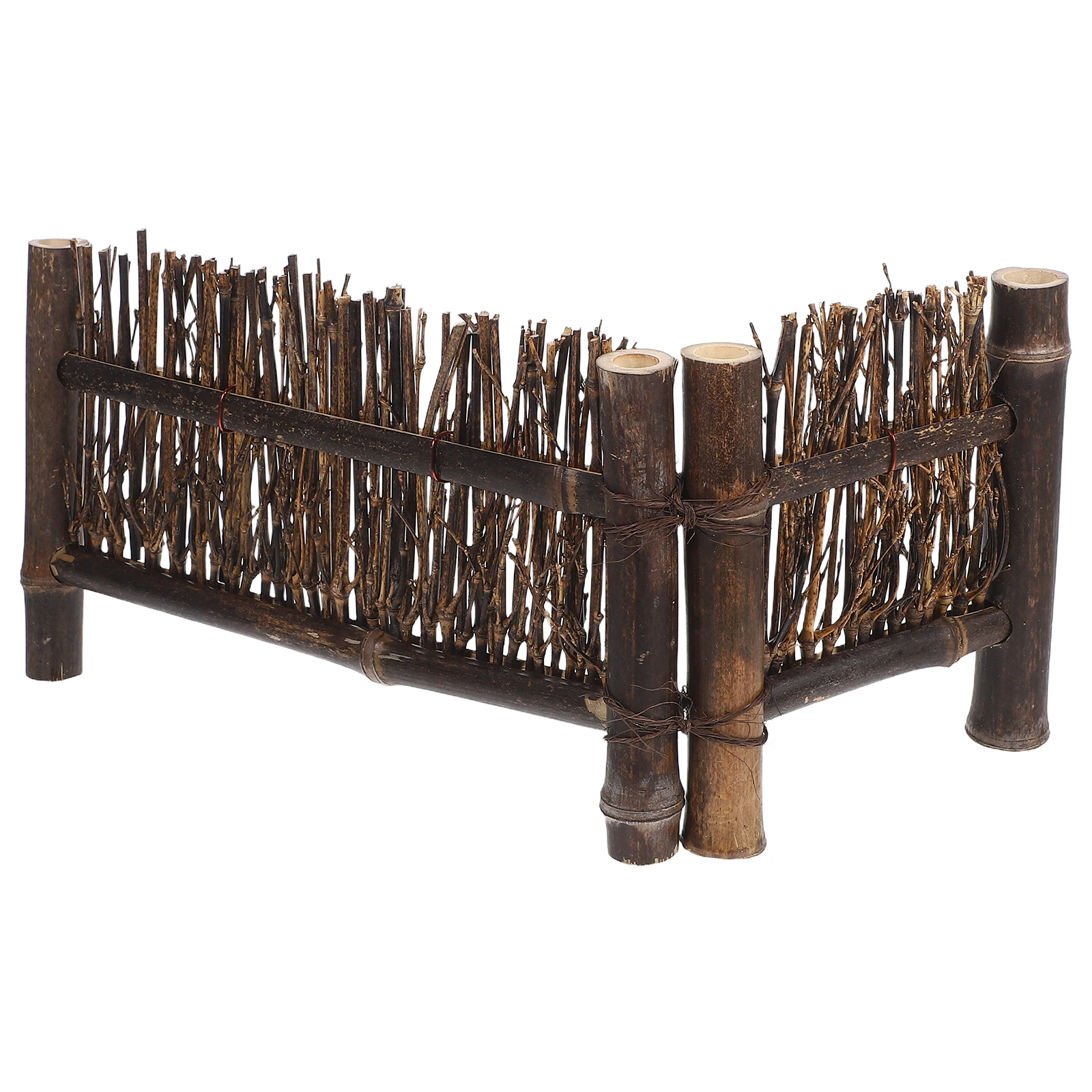 

1pc 24Cm Mini Fence For Garden Micro Landscape Bonsai Ornament Fairy Garden Diy Craft Wooden Picket Small Fences Decor Outdoor