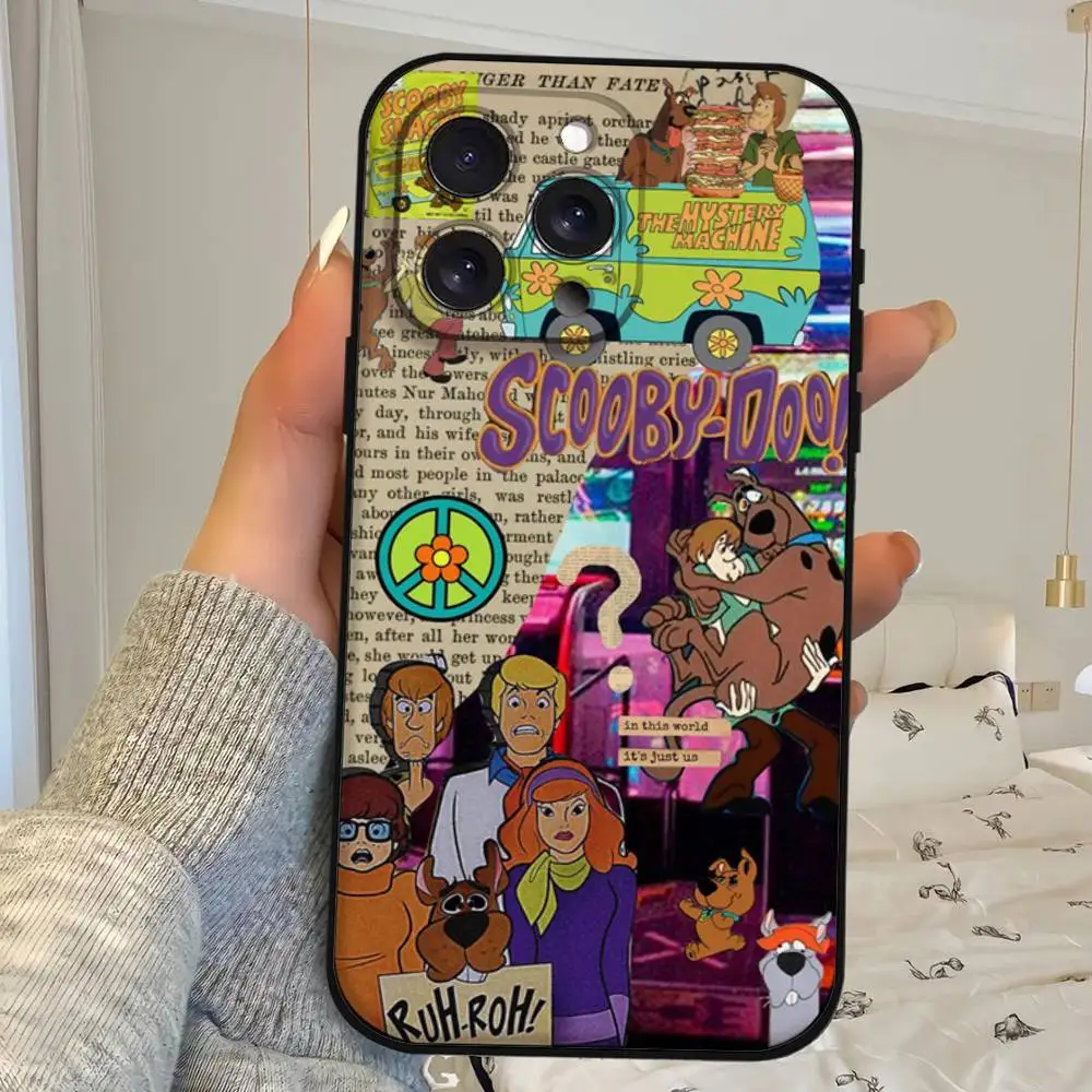 حافظة هاتف كارتونية S-Scoo-bys-D-Doo غلاف أسود لهاتف آيفون 17/16/15/13/14 Pro Max/ 11Plus/X/Xr/Xs Max/12 نماذج متوافقة صغيرة #4