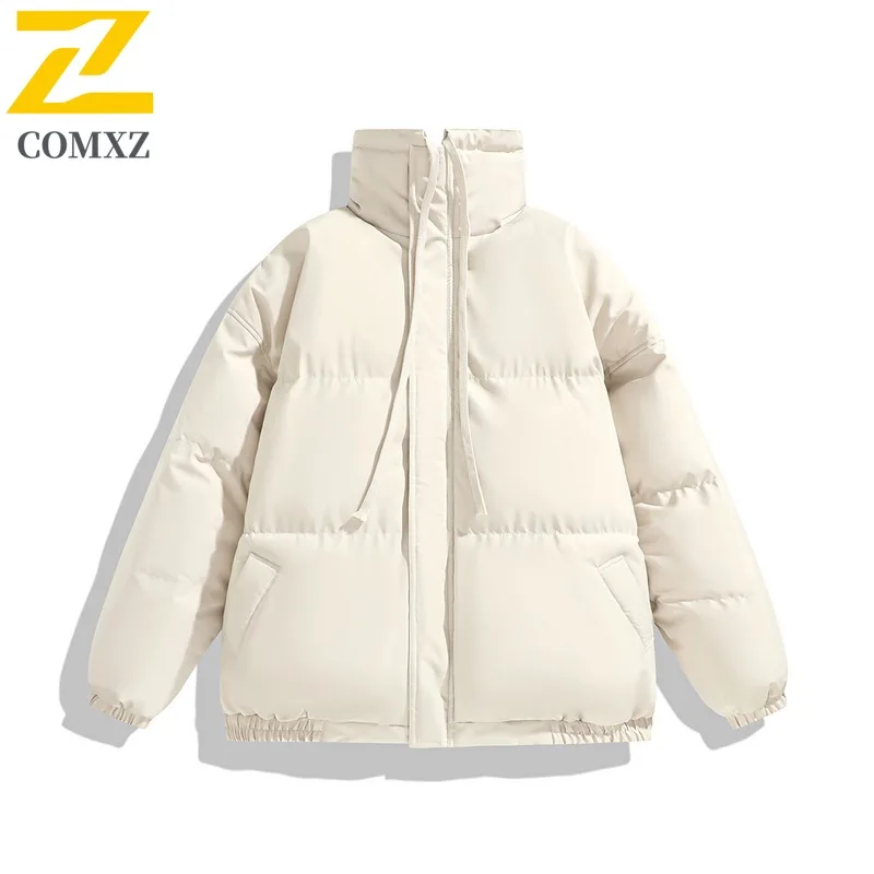 

COMXZ Winter Jacket Handsome Stand Collar Lightweight Skiing Travel Padding Coat Street High End Padded Jacket Men's Clothing