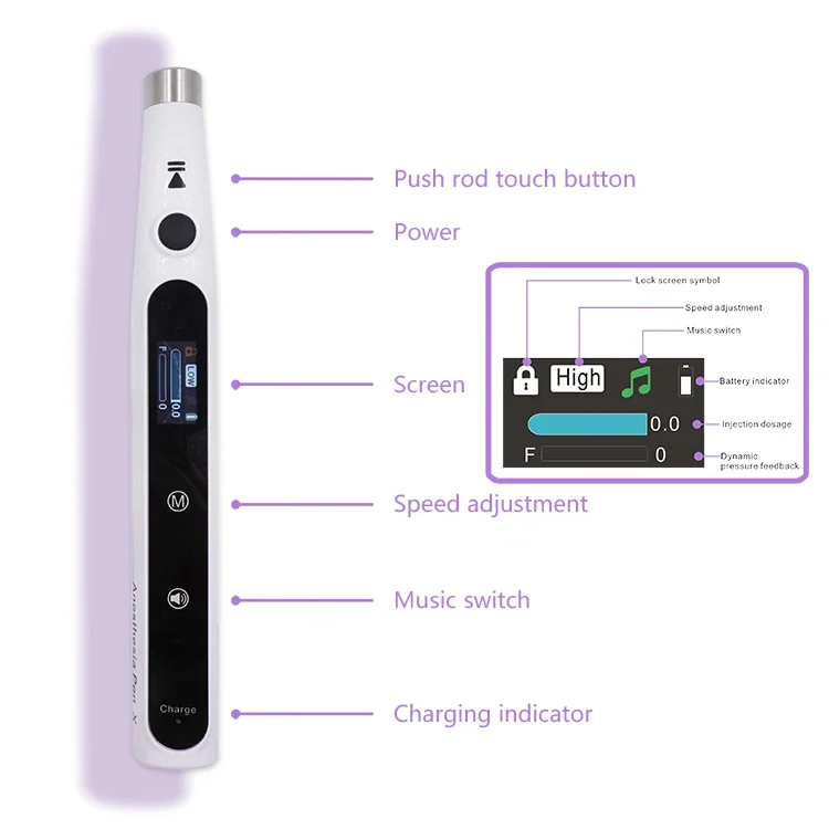Painless Electric Anes Thesia syri nge Dent Istry Digital Oral Local Anes Thesia Wireless Injector Dentist Injector