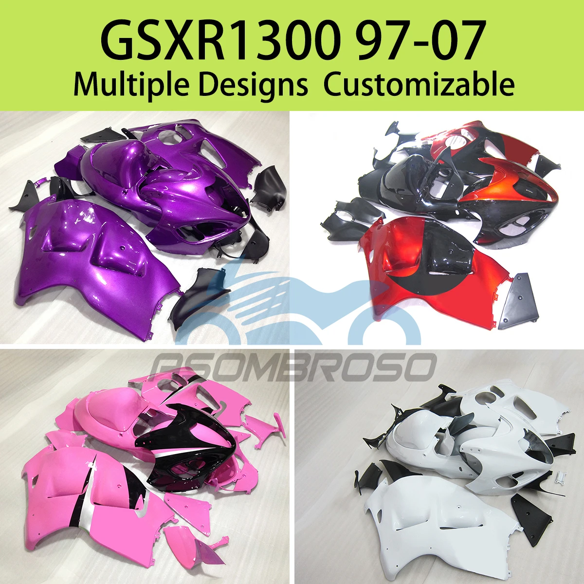 

GSXR1300 97 98 99 00 01 02 03 04 05 06 07 Fairings for SUZUKI GSXR 1300 1997-2007 Free Customization Injection Fairing Kit