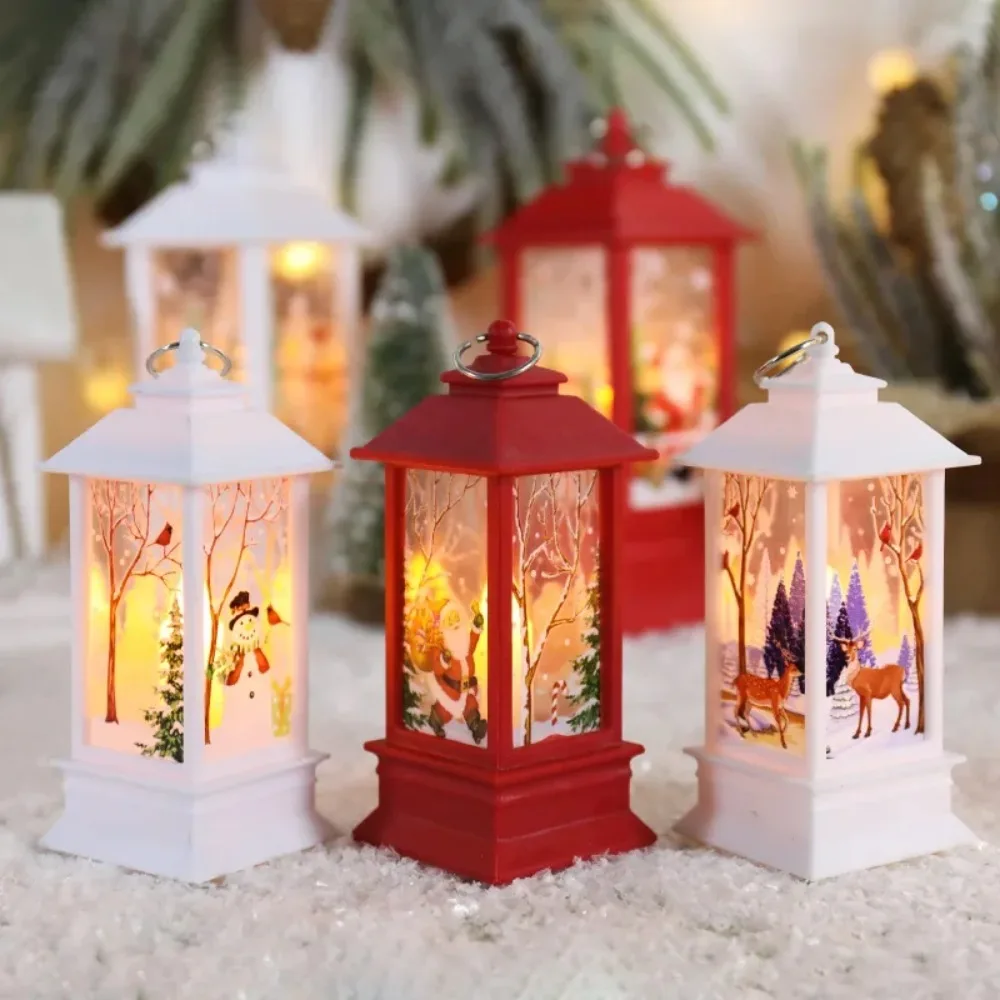Santa Claus Schneemann Laterne Licht Frohe Weihnachten Dekor für zu Hause Weihnachts baum Ornament Weihnachts geschenke Navidad 2021 Neujahr 2022