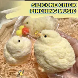 Chick Squeeze Toy Slow Rebound Soft TPR Stress Anxiety Relief Squeeze Toy Yellow Chicken Animal Squishes Sensory Fidget Toy