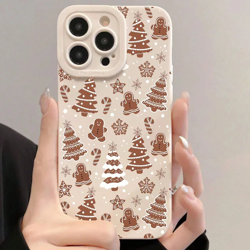 

Christmas tree graphic new fashion shockproof Phone Case for Iphone 16 15 14 13 12 11 Pro Plus XR XS MAX metal protection cover